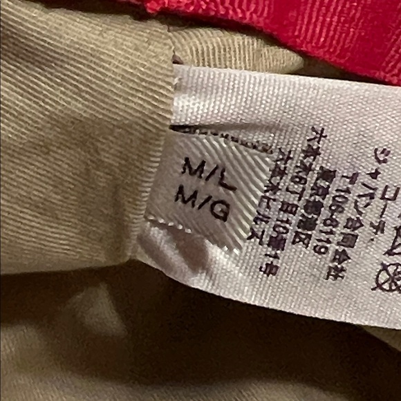 COACH Full Brim Beach Cotton Canvas Hat Sun Pink and Cream - Picture 6 of 8